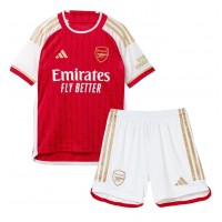 Fotbalové Dres Arsenal Ben White #4 Dětské Domácí 2023-24 Krátký Rukáv (+ trenýrky)